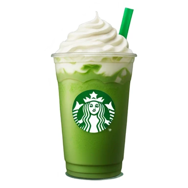Starbucks iced matcha latte no whipped cream sticker
