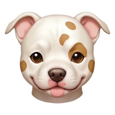White pitbull mix with light brown spots sticker