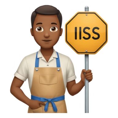 Street Sign Maker black man sticker