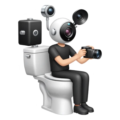 toilet with camera on head, skibidi toilet cameraman sticker