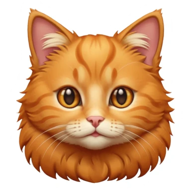 A high-resolution photo-realistic digital illustration of a solid ginger tabby cat kitten sticker