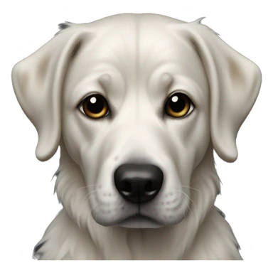 realistic dog portrait close-up black sticker