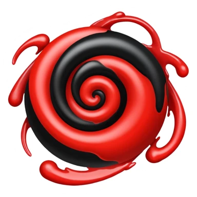 blood emoji that is a mix of red & black sticker