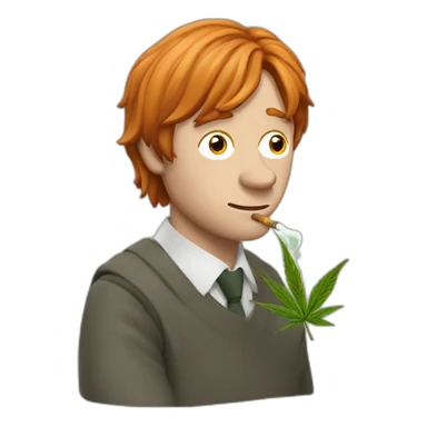 Ron Weasley smoking weed sticker