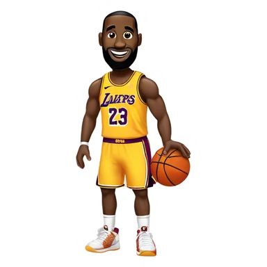 lebron james with basketball sticker