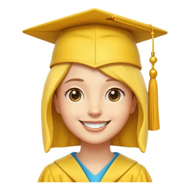 snapchat icon smiling with a graduate hat on top sticker
