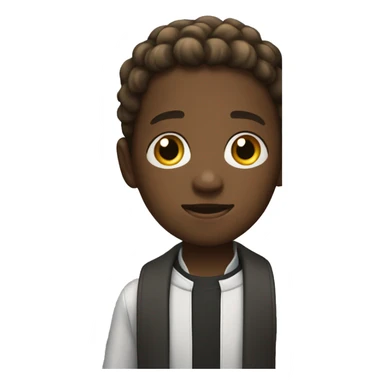 young black boy and a church behing him sticker