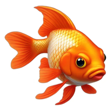 Red ryukin goldfish sticker