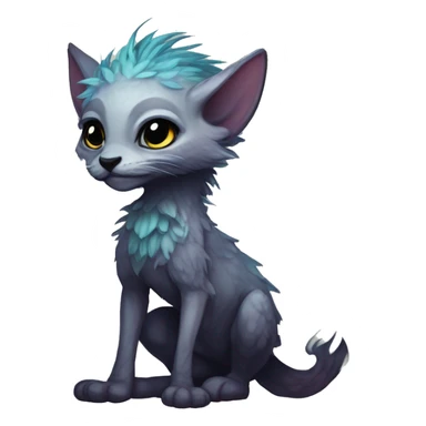  Cute Edgy Realistic Rare Fantasy eldritch Slim Vernid-Trico-Melprin-species by LiLaiRa, by Falvie, full body sticker