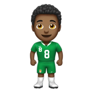 Jeune footballeur avec le numeri 8 sticker