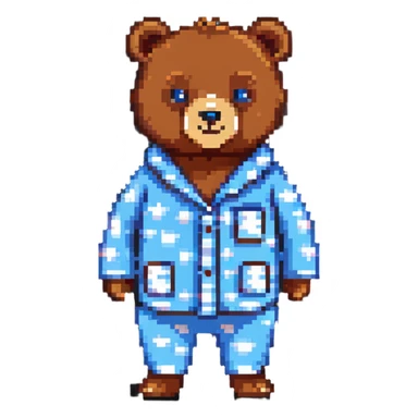 bear in pajamas sticker