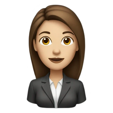 business woman with brown hair sticker