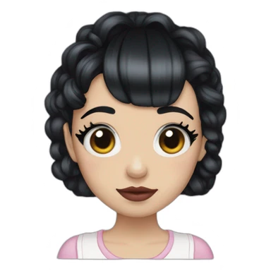 melanie martinez half white and half black hair sticker