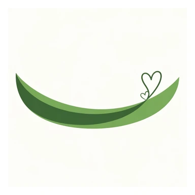 green emo banner with a heart accent, cute, expressive, minimal sticker