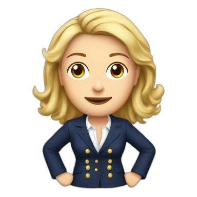 Emanuelle Macran fait un câlin à Marine Le Pen sticker