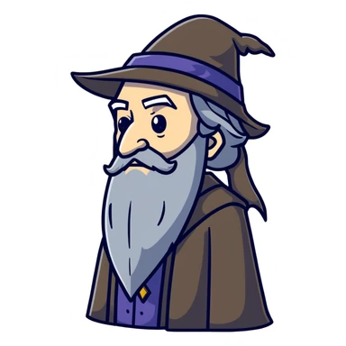 sad Professor Dumbledore side view with tear sticker
