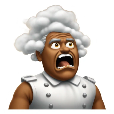 Frustrated, Oompa Loompa blowing big clouds sticker