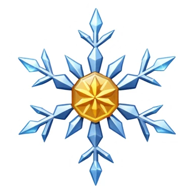 A thunderstorm snowflake that consists of lightning sticker