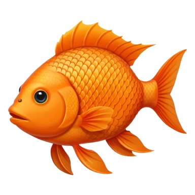 Orange fish with limbs sticker