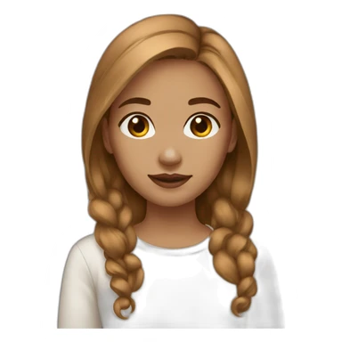 make this girl light brown hair sticker