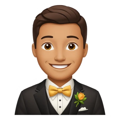 American groom, traditional, culture of american, smiley on face. sticker