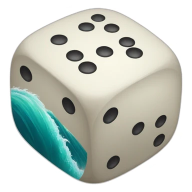 Rolling two dices with wave sticker
