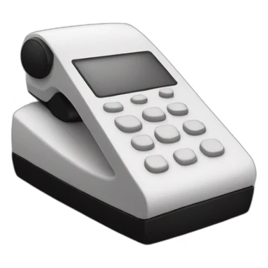 Scrolling phone black and whkte sticker