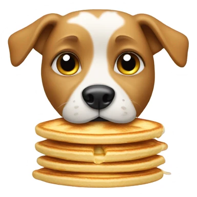 Dog eating pancakes sticker