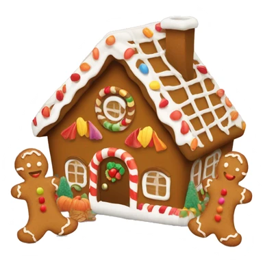 gingerbread house thanksgiving theme sticker