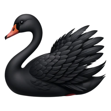 Black swan emoji sticker