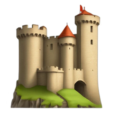 carcassonne castle with the remparts sticker