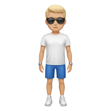 white male model wearing sunglasses full body sticker