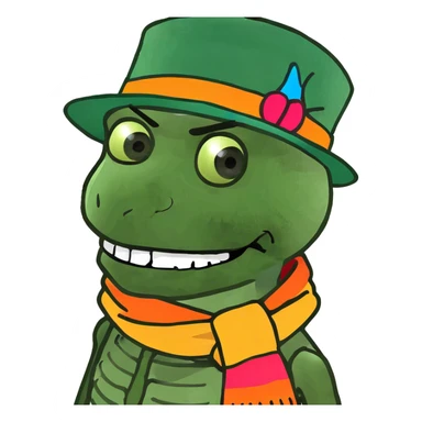 a skeleton having huge eyes looking to the side sticker