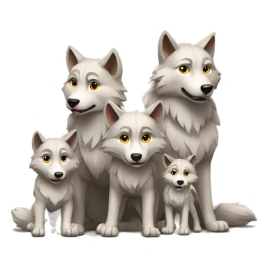 wolf family sticker