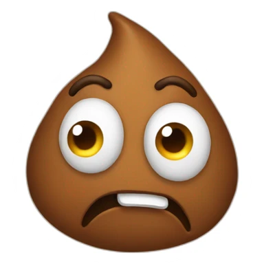 surprised poop sticker
