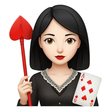 spade queen card sticker