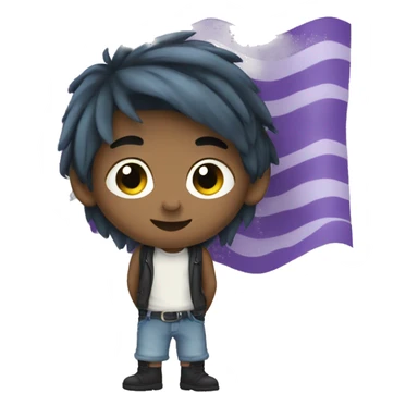 demiboy pride flag sticker