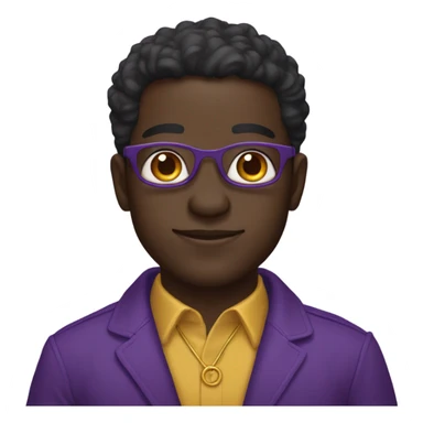 Dark skinned omega psi phi man sticker
