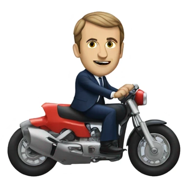 macron au volant sticker