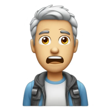 A guy that’s mad at his credit card  sticker