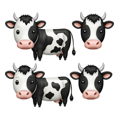 Brushes with cow print  sticker