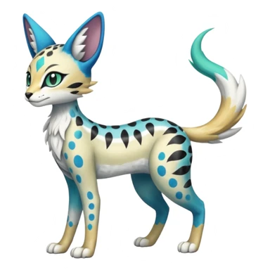 Meloetta-Trico-Silvally-Sergal-Serval-Cresselia-Fakémon-creature-hybrid sticker