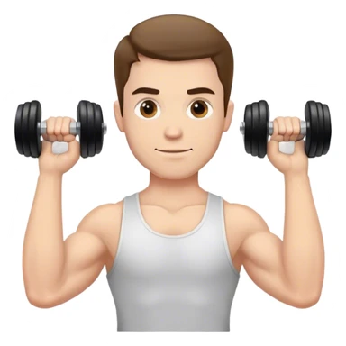 man holding dumbbells sticker