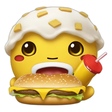 picatchu eats a Mc Donald's sticker