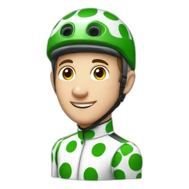 paul townend green polka dot jockey sticker