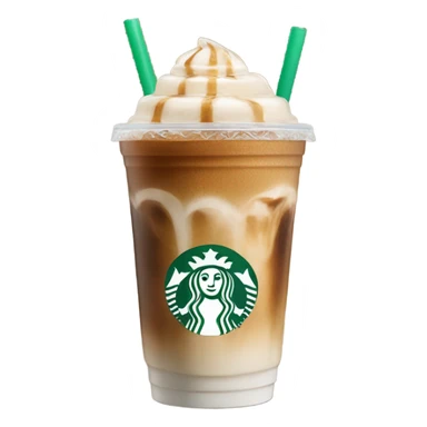 Starbuck ice coffee with ice cubes sticker