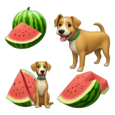 Dog asm watermelone sticker