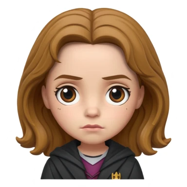 hermioni worried face funko pop style cute sticker