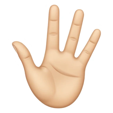 3 doigts levés et collés d’une main beige  sticker