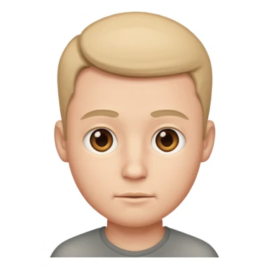 very big head and small body male sticker